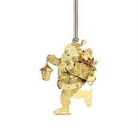 Newbridge Silverware Santa Skating Decoration - P59246