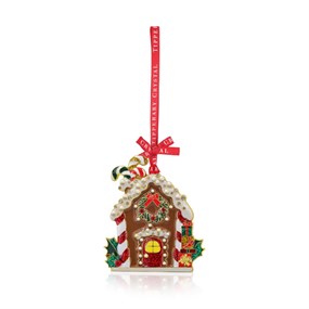 Tipperary Crystal 145696 Gingerbread House Hanging Decoration - P6341