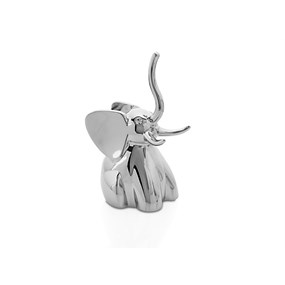 Elephant Ring Holder With White Crystal Eyes - P65274
