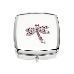 Diamante Dragonfly Double Compact Mirror - P6528