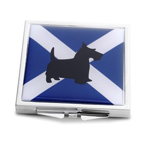 Saltire Flag With Scottie Dog Compact Mirror - P65330