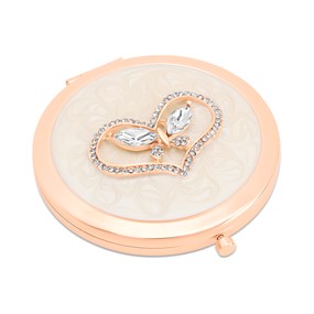 Crystal Set Hearts Compact Mirror - P66124