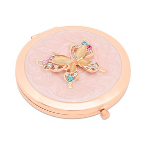 Multi Crystal Set Butterfly Pink Compact - P66126
