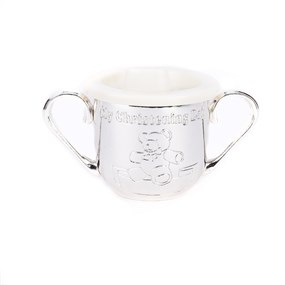 8876A Celebrations Silver Plated Two Handle Christening Cup - P75140