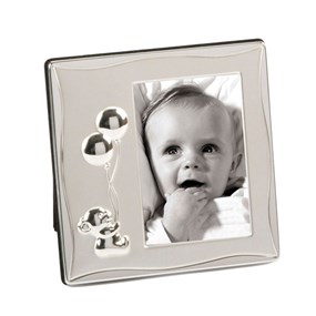 FS26746 Celebrations Silver Plate Teddy And Balloons Frame - P88107
