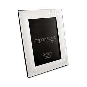 Two Tone Silver Plated Butterfly Frame 5x7 - P9159