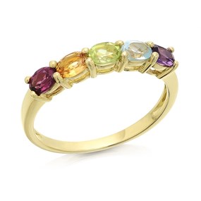 9ct Gold Multi Stone Eternity Ring - EXCLUSIVE - R0933