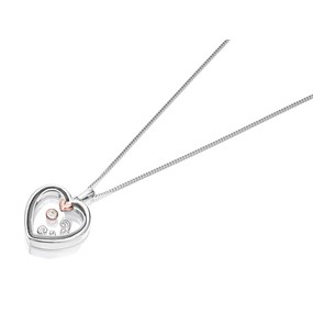 Clogau Silver And 9ct Rose Gold Tree Of Life Inner Charm Necklace - R48122