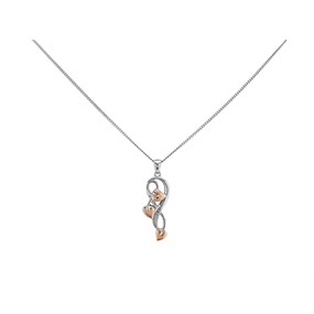 Clogau Silver And 9ct Rose Gold Tree Of Life Necklace - R48158