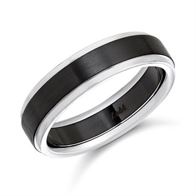 14mm Thick Black Stainless Steel Band Ring – Sizes 6-15 – Unisex, Nickel-Free (R255D)