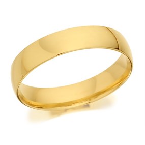 18ct Gold Heavyweight Court Wedding Ring - 5mm - R56171