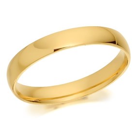 18ct Gold Heavyweight Court Wedding Ring - 3mm - R56173