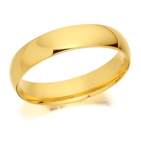 18ct Gold Extra Heavyweight Court Wedding Ring - 5mm - R56181