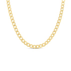 Aureus 9ct Bonded Gold On Sterling Silver Curb Chain - 20in - R60012