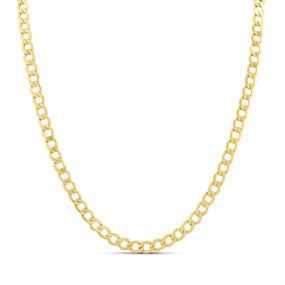 Aureus 9ct Bonded Gold On Sterling Silver Curb Chain - 18in - R60013