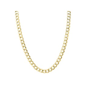 Aureus 9ct Bonded Gold On Sterling Silver Curb Chain - 18in - R6002