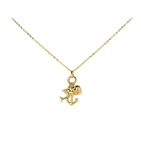 Aureus 9ct Bonded Gold On Sterling Silver Multi Charm Necklace - R6011