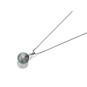 9ct White Gold Tahitian Pearl Necklace - R7773