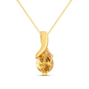 9ct Gold Swirl Citrine Necklace - R82130