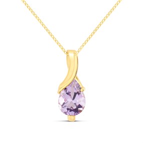 9ct Gold Swirl Amethyst Necklace - R82132