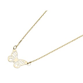 9ct Gold Filigree Butterfly Necklace - R8744