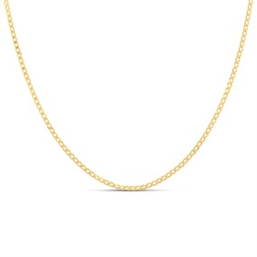 9ct Gold 18in Solid Flat Curb Chain - R9028