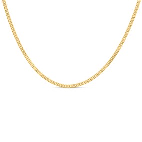 9ct Gold 18in Hollow Double Curb Chain - R9033