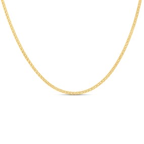 9ct Gold Hollow Double Curb Chain 22in - R9039