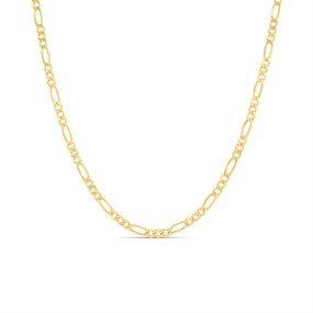 9ct Gold 3.2mm Wide Figaro 22in Necklace - R9116