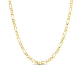 9ct Gold 4mm Wide Figaro 22in Necklace - R9119