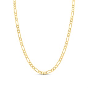 9ct Gold 4.6mm Wide Figaro 24in Necklace - R9122