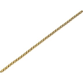 9ct Gold 2mm Wide Round Solid Belcher Chain - 18in - R9308