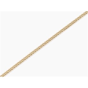 9ct Gold 1mm Lightweight Solid Spiga Chain - 16in - R9408