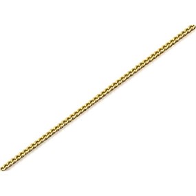 9ct Gold 1mm Wide Solid Curb Chain - 18in - R9453