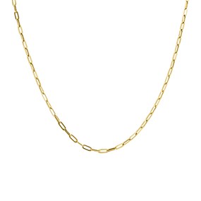 9ct Gold 2.3mm Wide Paper Link Chain - 20in - R9463