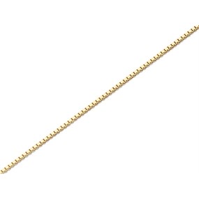 9ct Gold Venetian Box Chain - 18in - R9473