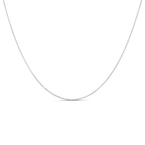 9ct White Gold Venetian Box Chain -18in/46cm - R9474