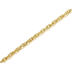 9ct Gold 1mm Wide solid Prince of Wales Chain - 22in - R9764