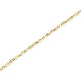 9ct Gold 1mm Wide Solid Prince Of Wales Chain - 24in - R9765