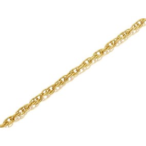 9ct Gold 1mm Wide Solid Prince Of Wales Chain - 16in - R9779