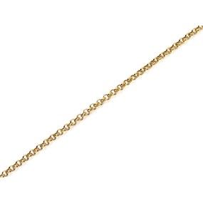 9ct Gold 1mm Wide Round Hollow Belcher Chain - 18in - R9841