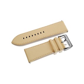 Cream Leather Watch Strap - 28mm - S1018