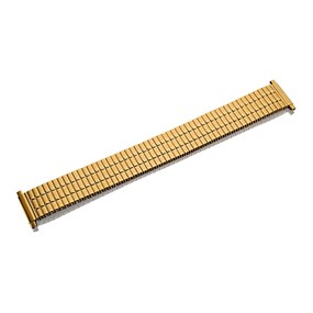 Gold Plated Stainless Steel Expanding Watch Bracelet - 18mm - S1113