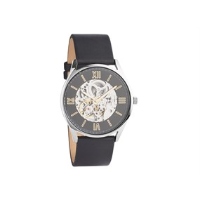 Skagen SKW6735 Holst Automatic Black Leather Strap Watch - W06232