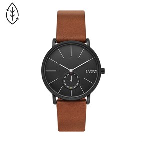 Skagen SKW7603 Tan Leather Strap Watch - W06243