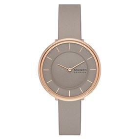Skagen SKW3061 Gitte Sand Leather Strap Watch - W06277