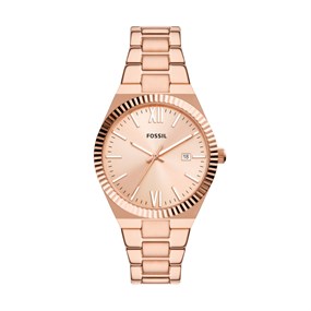 Fossil ES5258 Scareltte Rose Plated Bracelet Watch - W07186