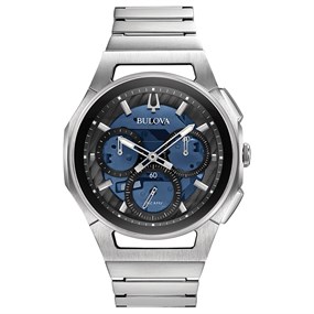 Bulova Curv 96A205 Stainless Steel Chronograph Bracelet Watch - W09140