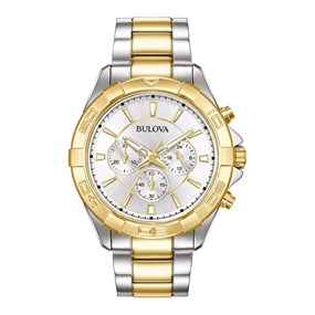 Bulova 98A221 Two Tone Chronograph Bracelet Watch - W09258