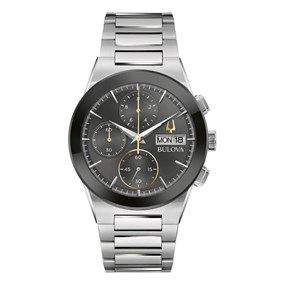 Bulova 96C149 Chronograph Black Dial Bracelet Watch - W09272